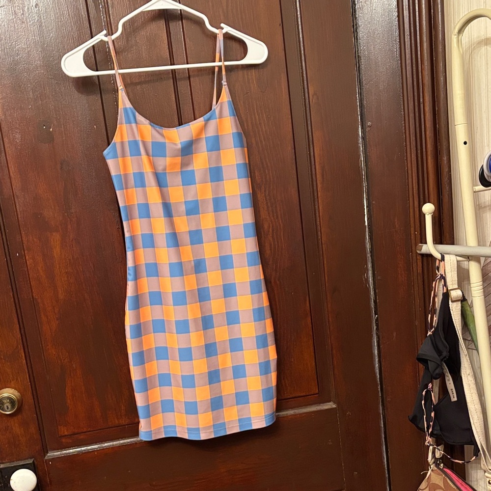 Body Glove Vibrant Blue and Orange Mini Dress